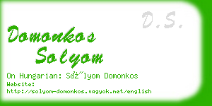 domonkos solyom business card